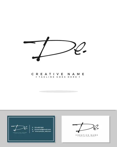 Vetor Assinatura Logotipo Inicial Handwriting Logotipo Conceito — Vetor de Stock