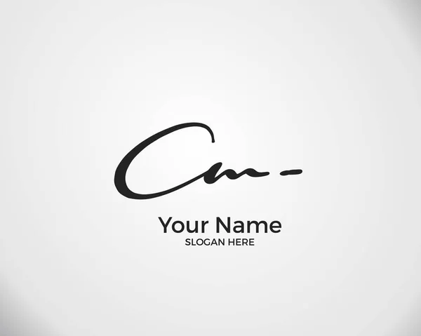 Initial Logo Signature Vector Handwriting Concept Logo — Stock vektor