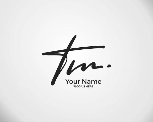 Vetor Assinatura Logotipo Inicial Handwriting Logotipo Conceito — Vetor de Stock