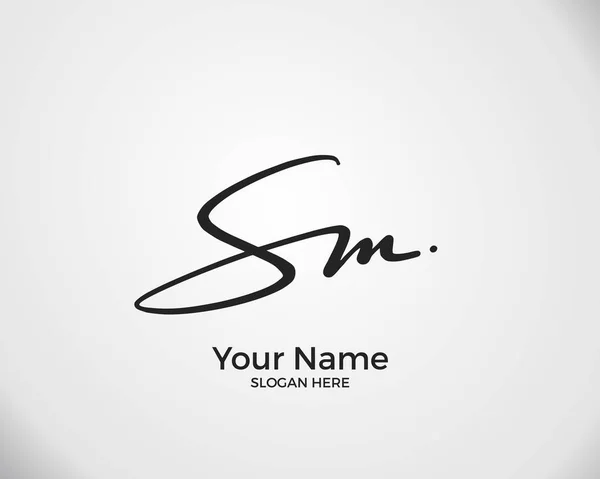 Initial Logo Signature Vector Handwriting Concept Logo — Stock vektor