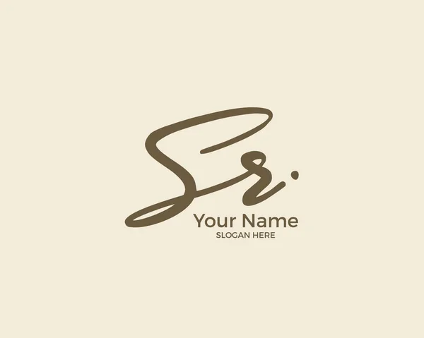 Logo Initial Vecteur Signature Concept Écriture Logo — Image vectorielle