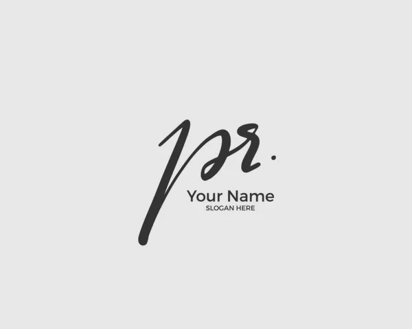 Initial Logo Signature Vector Handwriting Concept Logo — Stok Vektör