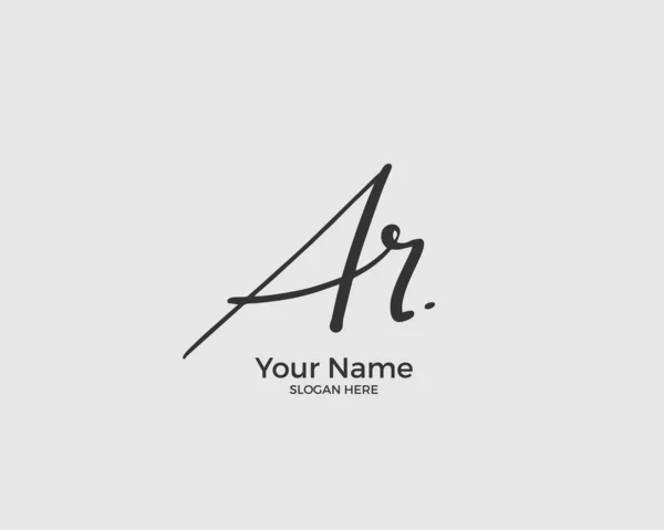 Vetor Assinatura Logotipo Inicial Handwriting Logotipo Conceito —  Vetores de Stock