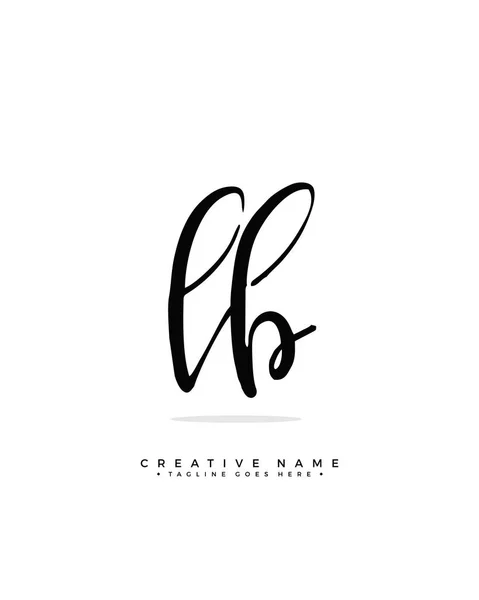 Initiaal Logo Handtekening Vector Handschrift Concept Logo — Stockvector