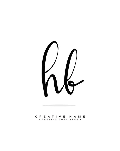 Initial Logo Signature Vector Handwriting Concept Logo — 스톡 벡터