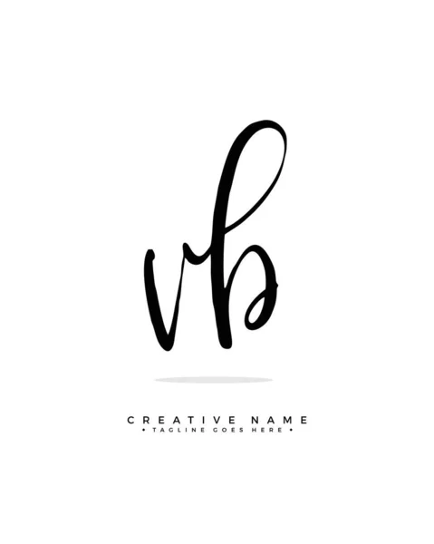 Initiaal Logo Handtekening Vector Handschrift Concept Logo — Stockvector