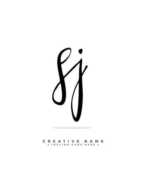 Initialen Logo Signaturvektor Handschrift Konzept Logo — Stockvektor