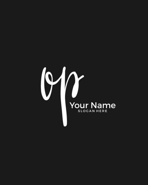 Vetor Assinatura Logotipo Inicial Handwriting Logotipo Conceito —  Vetores de Stock