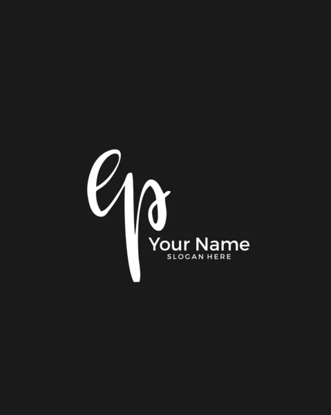 Initial Logo Signature Vector Handwriting Concept Logo — 스톡 벡터