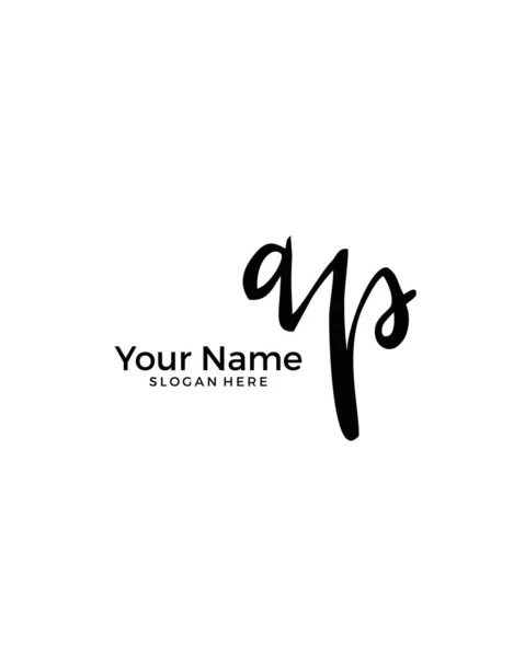 Initial Logo Signature Vector Handwriting Concept Logo — 스톡 벡터