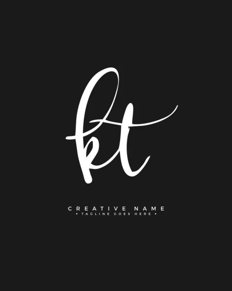 Initiële Logo Handtekening Vector Handschrift Concept Logo — Stockvector