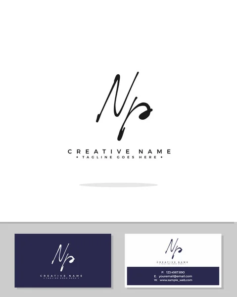 Initial Logo Signature Vector Handwriting Concept Logo — Stock Vector