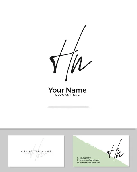 Vetor Assinatura Logotipo Inicial Handwriting Logotipo Conceito — Vetor de Stock