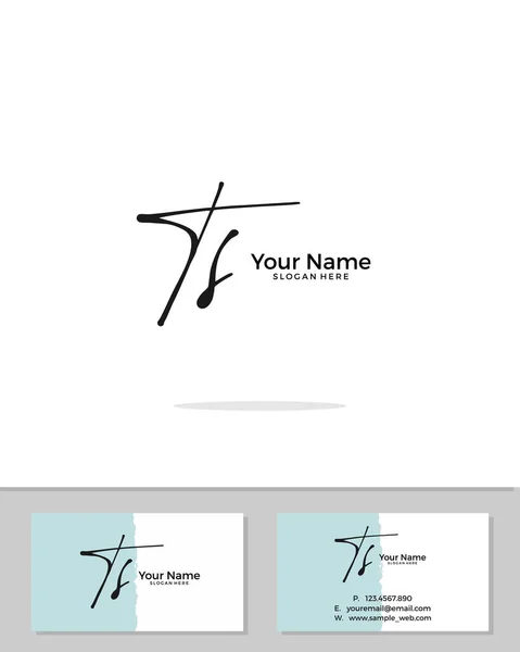 Vetor Assinatura Logotipo Inicial Handwriting Logotipo Conceito —  Vetores de Stock