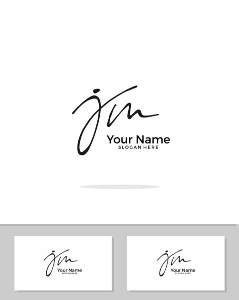 Vector Firma Del Logotipo Inicial Logotipo Del Concepto Escritura — Vector de stock