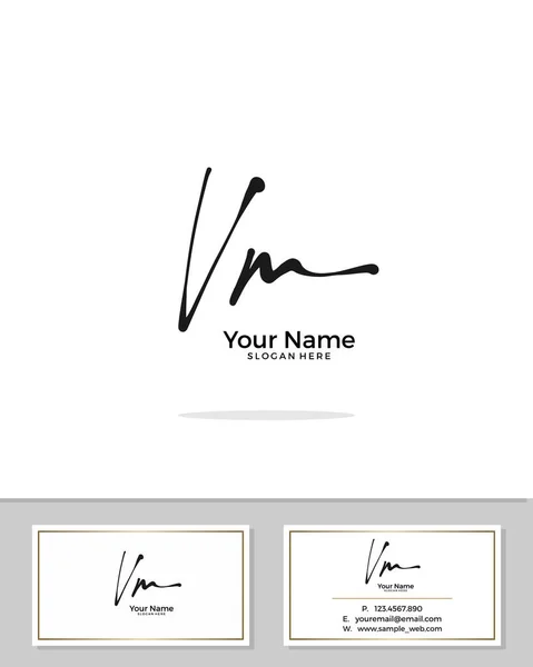 Initial Logo Signature Vector Handwriting Concept Logo — 스톡 벡터