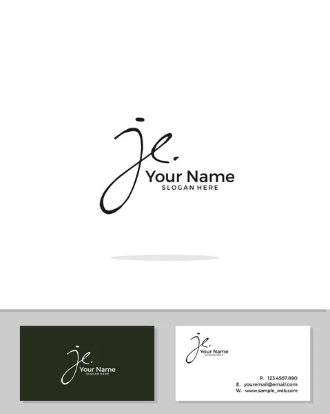 Premier Vecteur Signature Logo Concept Écriture Logo — Image vectorielle
