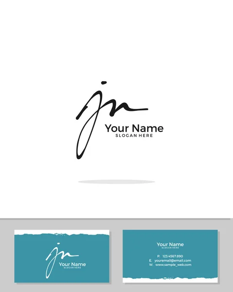 Vetor Assinatura Logotipo Inicial Handwriting Logotipo Conceito —  Vetores de Stock