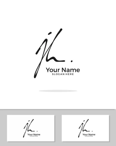 Vetor Assinatura Logotipo Inicial Handwriting Logotipo Conceito —  Vetores de Stock