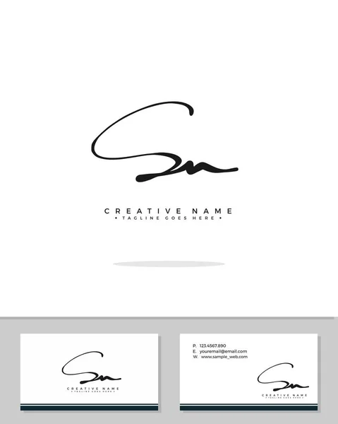 Initiële Logo Handtekening Vector Handschrift Concept Logo — Stockvector