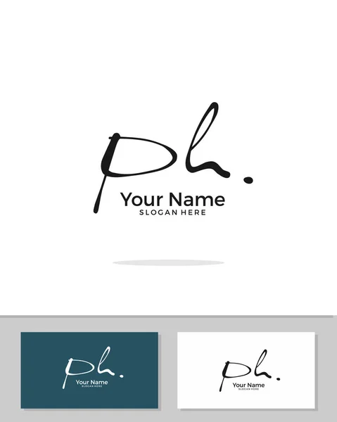 Logo Initial Signature Vecteur Concept Écriture Logo — Image vectorielle