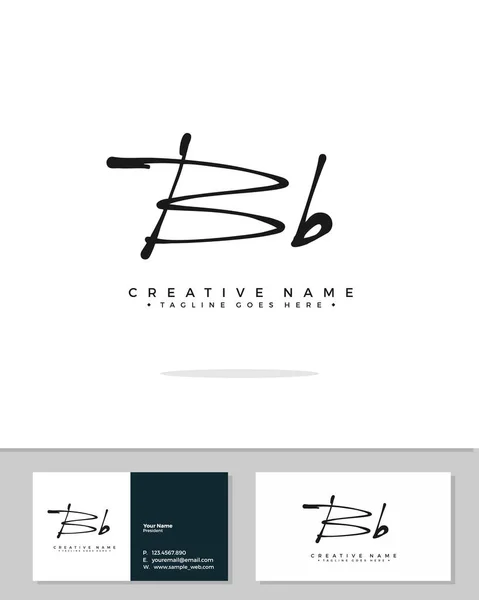 Initiaal Logo Handtekening Vector Handschrift Concept Logo — Stockvector