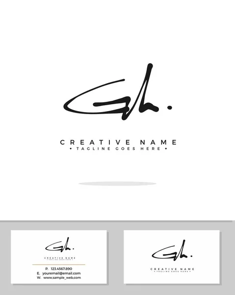 Initialer Signaturvektor Des Logos Handschrift Konzept Logo — Stockvektor