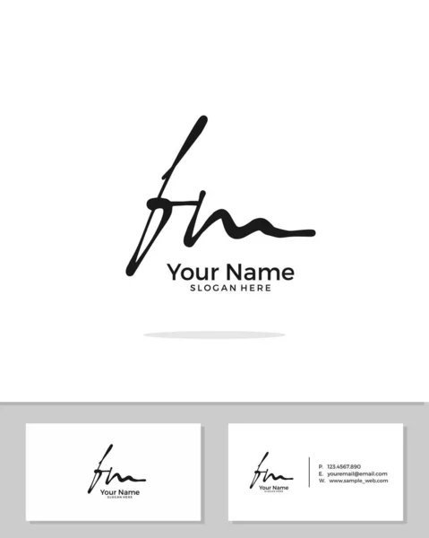 Initial Logo Signature Vector Handwriting Concept Logo — Stock vektor