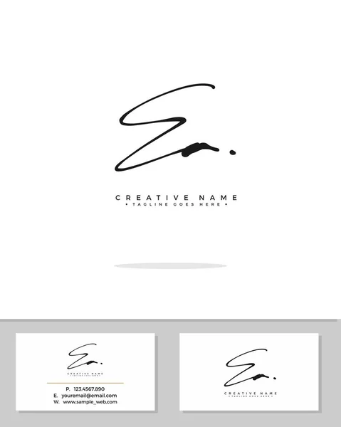 Vetor Assinatura Logotipo Inicial Handwriting Logotipo Conceito —  Vetores de Stock