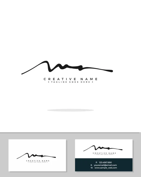 Een Initiaal Logo Handtekening Vector Handschrift Concept Logo — Stockvector