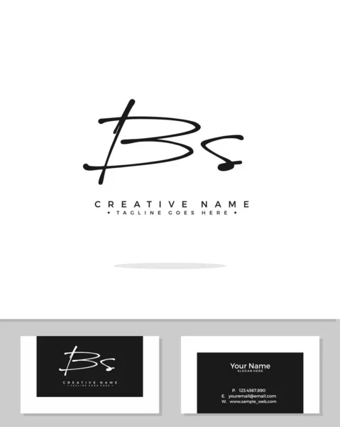 Initiële Logo Signatuur Vector Handschrift Concept Logo — Stockvector