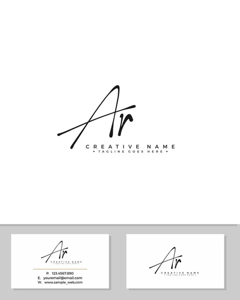 Een Initiaal Logo Handtekening Vector Handschrift Concept Logo — Stockvector