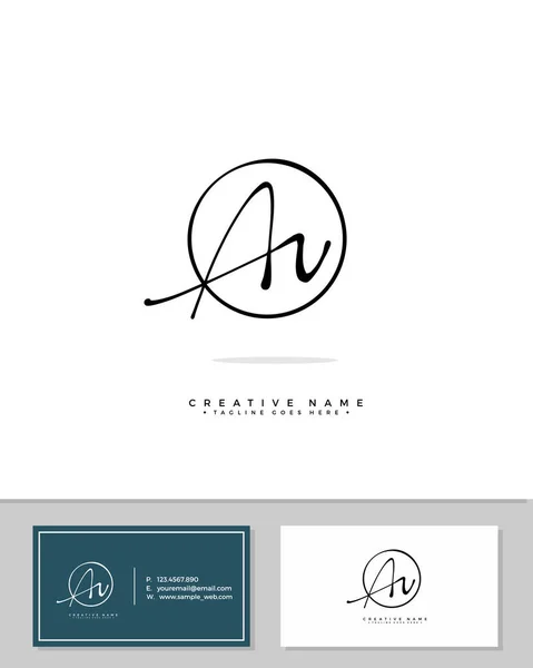 Een Initiaal Logo Handtekening Vector Handschrift Concept Logo — Stockvector