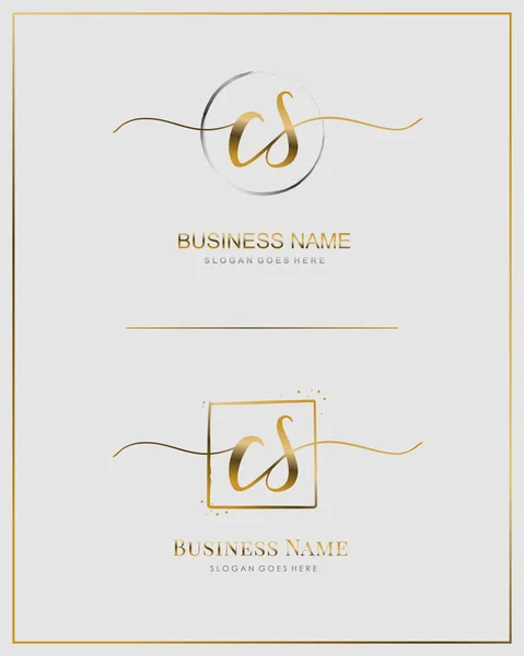 Initial Handwriting Logo Vector Letter Handwritten Logo Template — Stock Vector