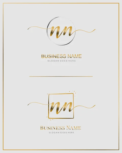 Initial Handwriting Logo Vector Letter Handwritten Logo Template — Stock Vector