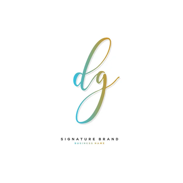 D G DG Lettre initiale écriture et signature logo concept design — Image vectorielle