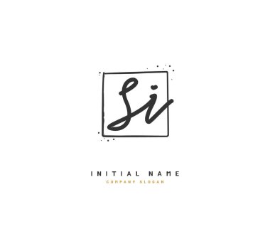 S I SI Beauty vector initial logo, handwriting logo of initial signature, wedding, fashion, jewerly, boutique, floral and botanical with creative template for any company or business.