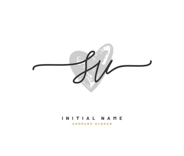 Sv Sv güzellik vektörünün ilk logosu, ilk imzadan oluşan el yazısı logosu, düğün, moda, mücevher, butik, çiçek ve botanik, herhangi bir şirket veya işletme için yaratıcı şablona sahip..