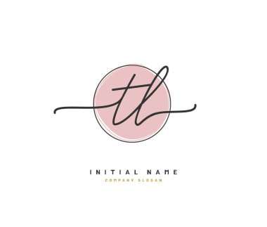 T L TI Güzellik Vektörü ilk logosu, ilk imzadan oluşan el yazısı logosu, düğün, moda, mücevher, butik, çiçek ve botanik, herhangi bir şirket veya işletme için yaratıcı şablona sahip..