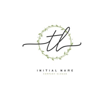 T L TI Güzellik Vektörü ilk logosu, ilk imzadan oluşan el yazısı logosu, düğün, moda, mücevher, butik, çiçek ve botanik, herhangi bir şirket veya işletme için yaratıcı şablona sahip..