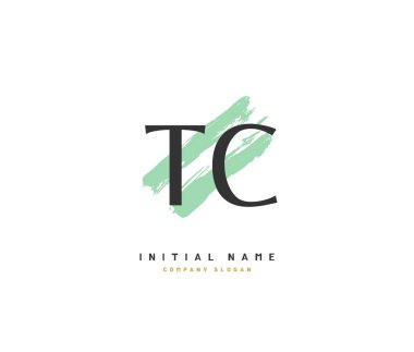T C Tc Güzellik Vektörü ilk logosu, ilk imzadan oluşan el yazısı logosu, düğün, moda, mücevher, butik, çiçek ve botanik, herhangi bir şirket veya işletme için yaratıcı şablona sahip..