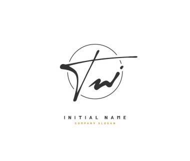 T W Tw Güzellik vektörü ilk logosu, ilk imzadan oluşan el yazısı logosu, düğün, moda, mücevher, butik, çiçek ve botanik, herhangi bir şirket veya işletme için yaratıcı şablona sahip..