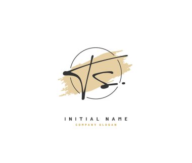 T S T T T T T ilk logosu, ilk imzadan oluşan el yazısı logosu, düğün, moda, mücevher, butik, çiçek ve botanik, herhangi bir şirket veya işletme için yaratıcı şablona sahip..