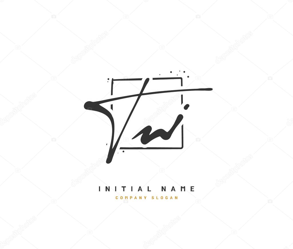 T W TW Beauty vector initial logo, handwriting logo of initial signature, wedding, fashion, jewerly, boutique, floral and botanical with creative template for any company or business.