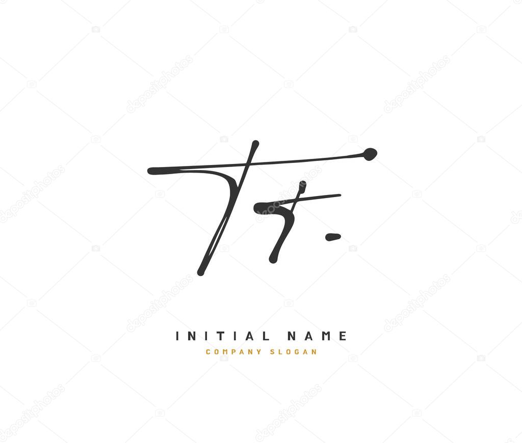 T TT Beauty vector initial logo, handwriting logo of initial signature, wedding, fashion, jewerly, boutique, floral and botanical with creative template for any company or business.