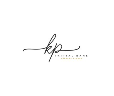 K P Kp Güzellik Vektörü ilk logosu, ilk imzadan oluşan el yazısı logosu, düğün, moda, mücevher, butik, çiçek ve botanik, herhangi bir şirket veya işletme için yaratıcı şablona sahip..