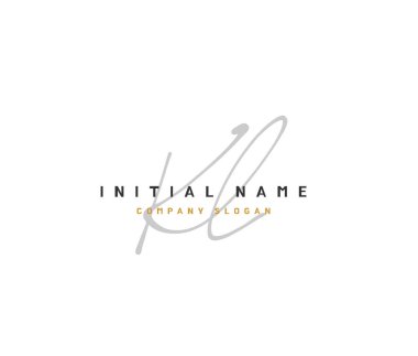 K L L KI Güzellik vektörü ilk logosu, ilk imzadan oluşan el yazısı logosu, düğün, moda, mücevher, butik, çiçek ve botanik, herhangi bir şirket veya işletme için yaratıcı şablona sahip..