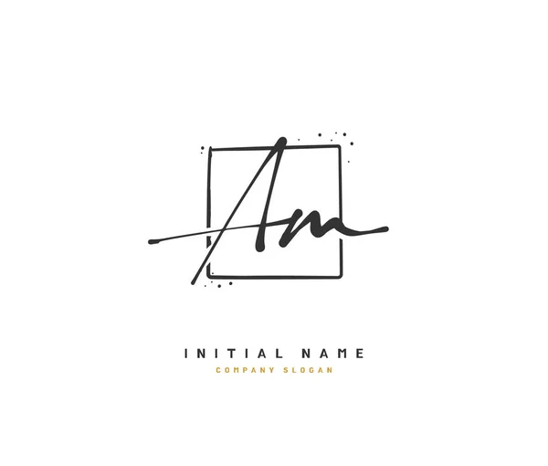 Beauty Vector Initial Logo Handwriting Logo Initial Signature Wedding Fashion — Stok Vektör