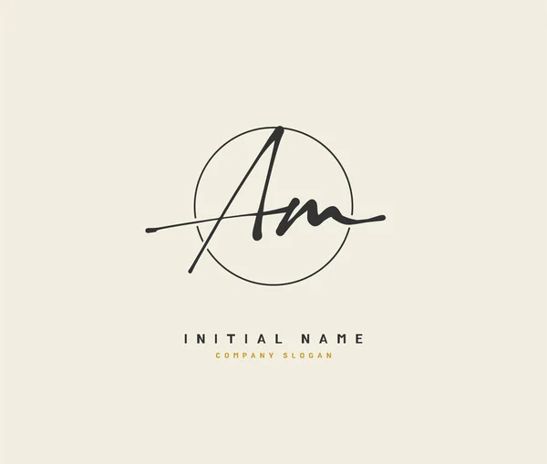 Beauty Vector Initial Logo Handwriting Logo Initial Signature Wedding Fashion — Stock vektor