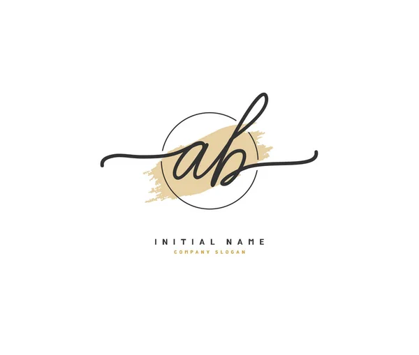 Beauty Vector Initial Logo Handwriting Logo Initial Signature Wedding Fashion — Stock Vector